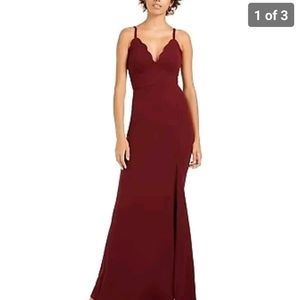 NWT Speechless Juniors Scallop Neck dress wine colored size 13